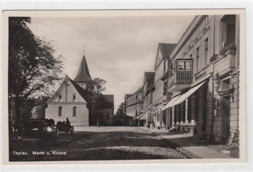 Tapiau / Gwardeisk - Kreis Wehlau / Snamensk. Markt Kirche gelaufen 1932. Leichter Bug unten, sonst gut erhalten