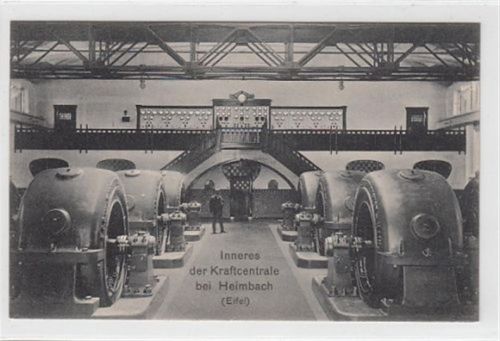 Inneres der Kraftcentrale bei Heimbach in der Eifel ungelaufen Sehr gut erhalten.