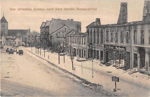 Goldap zerstörten Goldap / Goldap nach dem letzten Russeneinfall. 1915 Feldpost Gute Erhaltung.