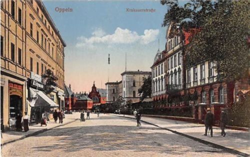 Oppeln / Opole. Krakauerstraße gelaufen. Gute Erhaltung.