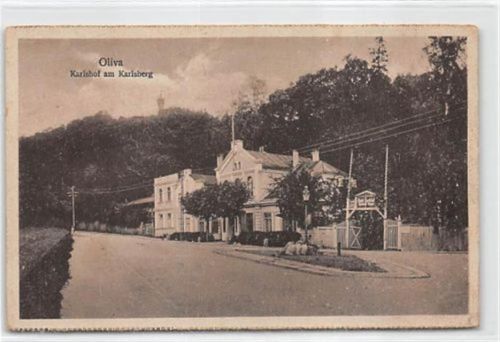 Oliva / Oliwa. Karlshof am Karlsberg. Die Karte stammt aus einem Leporello ungelaufen Gute Erhaltung.