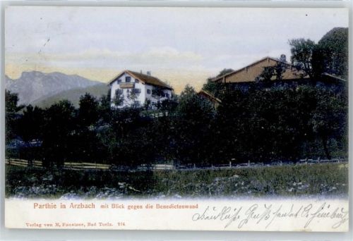 83646 W8170 Arzbach b Bad Tölz - Blick gegen Benediktenwand