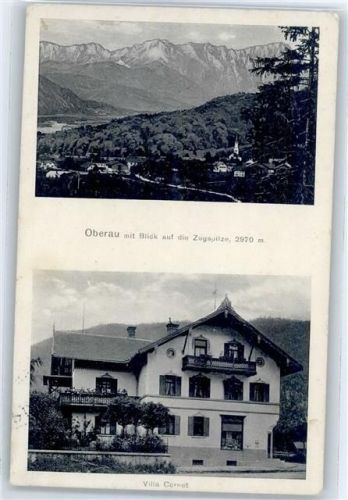 Oberau Blick auf Zugspitze, Villa Cornet