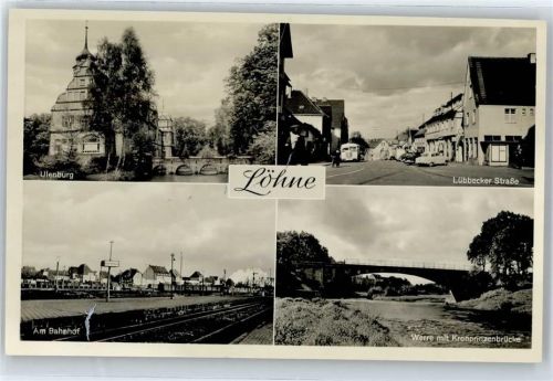 Löhne Ulenburg, Lübbecker Straße, Am Bahnhof, Werre mit Kronprinzenbrücke