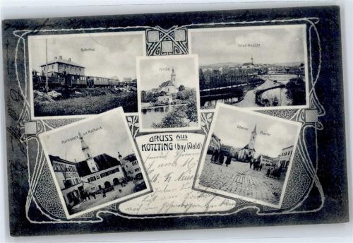 Kötzing Bahnhof , Marktplatz verziert
