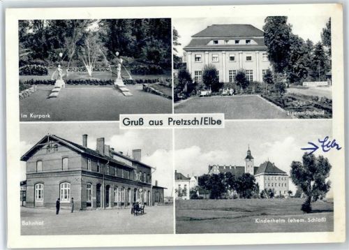 Pretzsch Kurpark, Bahnhof, Eisenmoorbad, Kinderheim