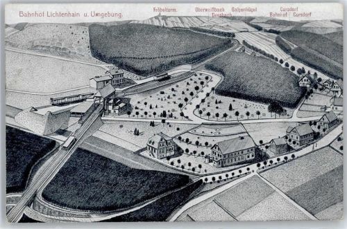 Lichtenhain Zeichnung, Bahnhof