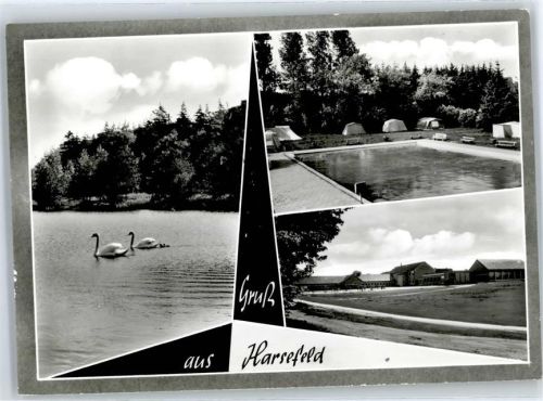 21698 W2165 Harsefeld - Schwäne, Campingplatz, Schule