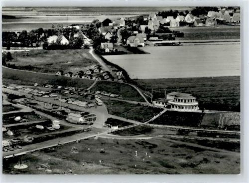 27638 W2851 Wremen - Fliegeraufnahme, Strandhalle, Bungalows, Strandstraße