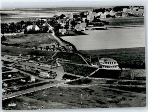 27638 W2851 Wremen - Fliegeraufnahme, Strandhalle, Bungalows, Strandstraße