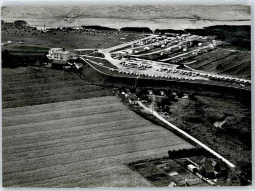 27638 W2851 Wremen - Fliegeraufnahme, Strand, Campingplatz, Strandhalle, Bungalows