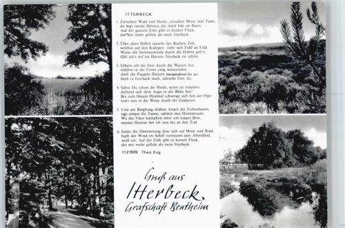 Itterbeck Landschaft, Liedtext