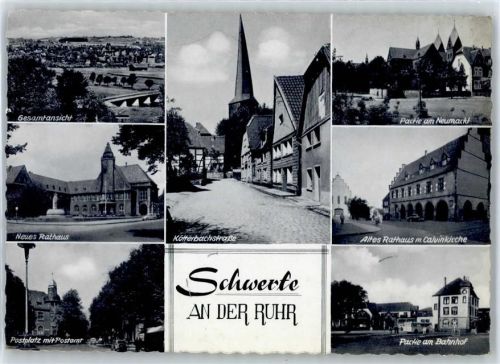 58239 W5840 Schwerte - Kötterbachstrasse , Postamt , Bahnhof