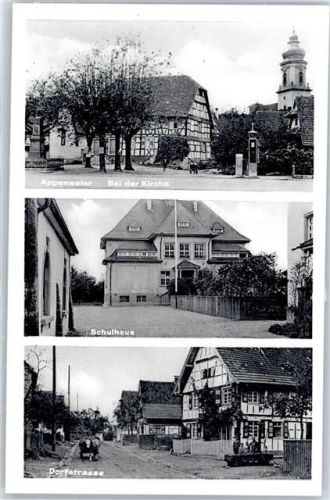 Appenweier Bei der Kirche, Schulhaus, Dorfstraße