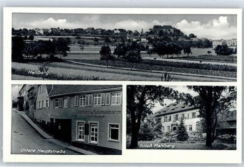 77972 W7638 Mahlberg , Baden - Untere Hauptstraße, Geschäft Bäckerei Karl Friedrich, Schloß