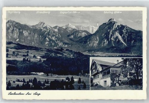 87637 W8959 Seeg - Tegelberg, Straußberg, Zugspitze, Säuling, Pension und Weinhaus Seeleuten Josef Schmid