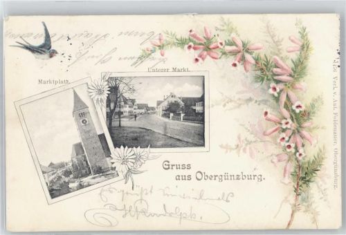 87634 W8953 Obergünzburg - Marktplatz, Unterer Markt, Schwalbe