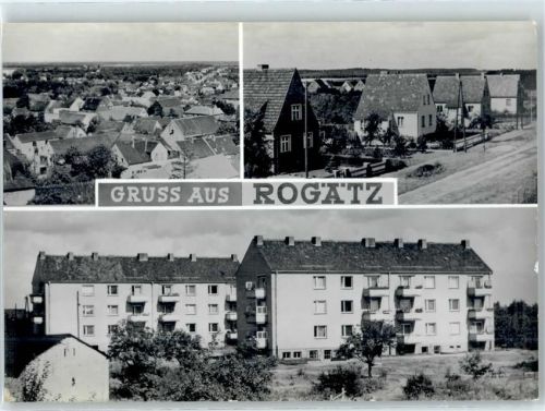 Rogätz Teilansicht, Ortspartie, Wohnhäuser