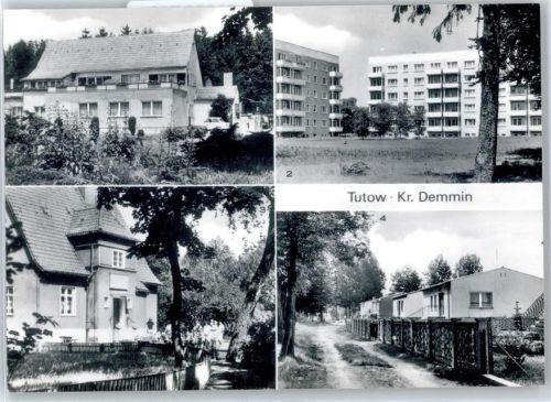 Tutow Konsum-Klubgaststätte, Neubauten, Kinderheim, Eigenheime