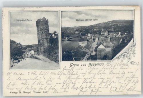 Dausenau Der Schiefe Turm, Ortsansicht