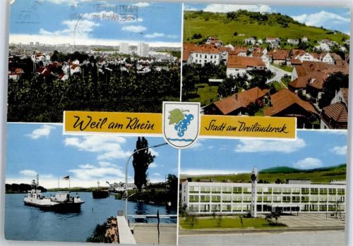 79576 W7858 Weil am Rhein - Gesamtansicht, Schule, Schiff
