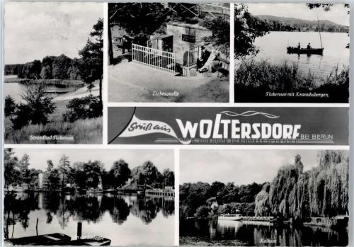 15569 O1255 Woltersdorf b Erkner - Strandbad Flakensee, Liebesquelle, Kalksee