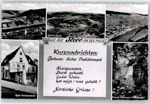 Kröv Gesamtansicht, Moselschleife, Hotel Reichsschenke, Festung Montroyal