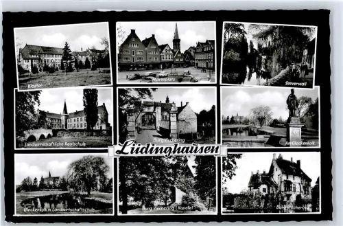 Lüdinghausen Kloster, Landwirtschaftliche Realschule, Marktplatz, Steverwall, Glockenkolk, Burg Vischering