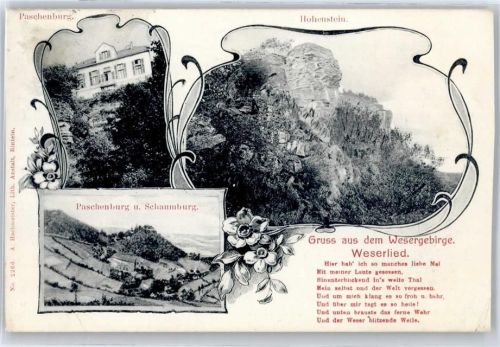 31737 W3262 Schaumburg , Kr Grafsch Schaumb - Paschenburg, Hohenstein, Weserlied, Gesamtansicht