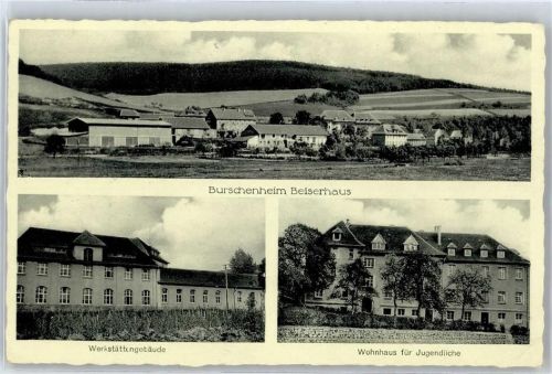 Rengshausen Teilansicht, Werkstättengebäude, Wohnhaus für Jugendliche