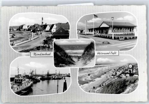 25997 W2284 Hörnum (Sylt) - Teilansicht, Hafen, Strand, Kurhaus
