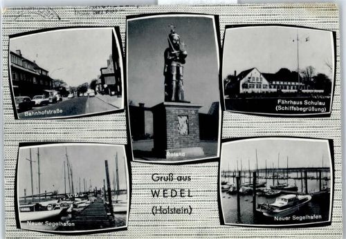 22880 W2000 Wedel - Bahnhofstraße, Neuer Segelhafen, Roland, Fährhaus Schulau