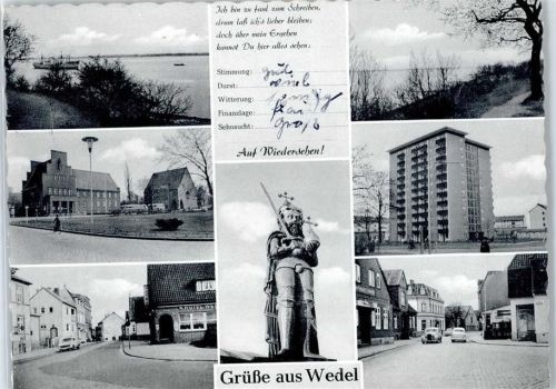 22880 W2000 Wedel - Ortspartie, Statue