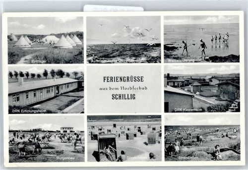 26434 W2942 Schillig - Zeltlager, DRK Erholungsheim,Strandleben, Wattwagen