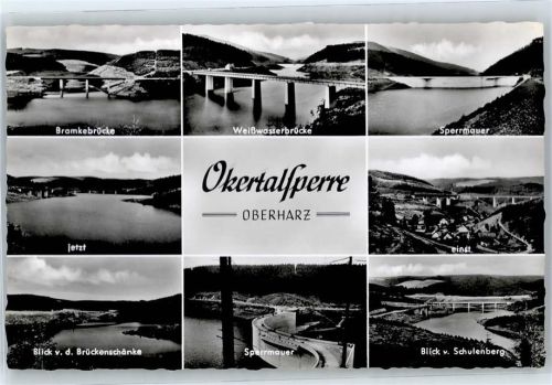38707 W3396 Schulenberg im Oberharz - Okertalsperre, Bramkebrücke,Brückenschänke, Weißwasserbrücke, Sperrmauer
