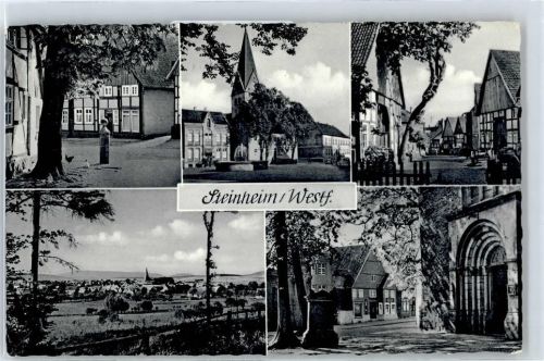32839 W4939 Steinheim , Westf - Kirche, Ortspartie, Gesamtansicht