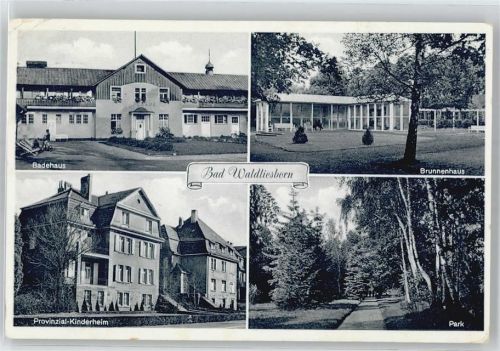 Bad Waldliesborn Badehaus, Brunnenhaus, Provinzial-Kinderheim, Park