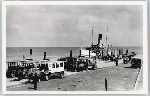 Norderney Am Hafen, Schiff, Pferdebahn
