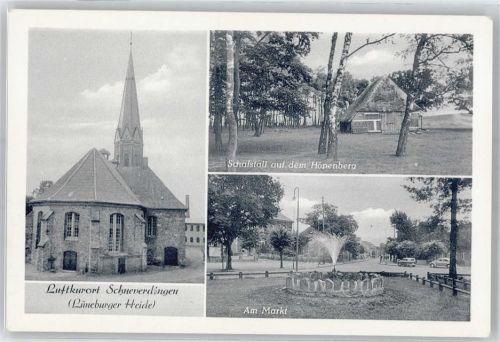 Schneverdingen Kirche, Schafstall auf dem Höpenweg, Am Markt