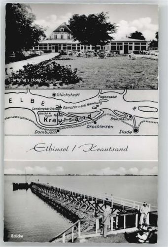 21706 W2168 Krautsand - Buhrfeind´s Hotel, Brücke