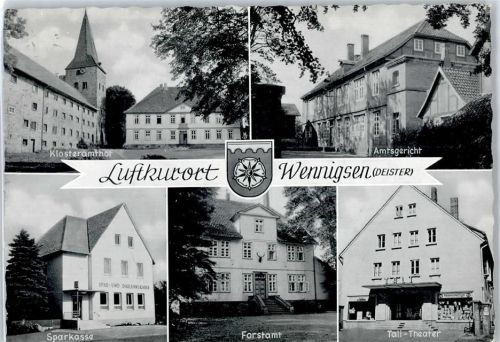 Wennigsen Klosteramthof, Amtsgericht, Sparkasse, Wappen, Forstamt, Tali-Theater