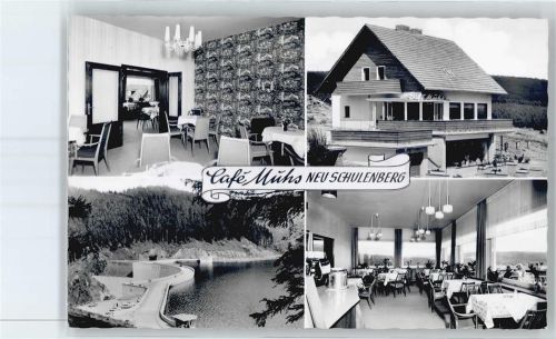 38707 W3396 Schulenberg im Oberharz - Café Muhs, Landpoststempel, Stausee