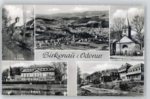 69488 W6943 Birkenau , Odenw - Kirche, Schloß, Cornelius-Heim