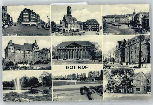 Bottrop Postamt , Rathaus , Forsthaus Specht