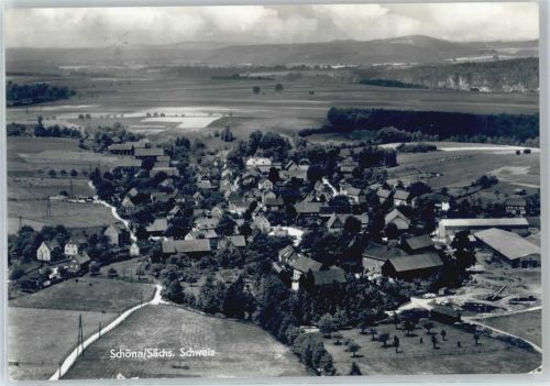 01814 O8321 Schöna b Pirna - Fliegeraufnahme