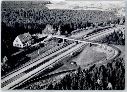 Rimberg Fliegeraufnahme, Autobahn-Rasthaus Heinrich Stumpf
