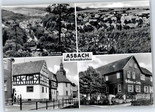 Asbach Blick vom Hachelstein, Talstraße, Gasthaus zur Linde
