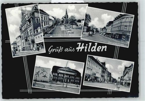 Hilden Mittelstraße, Rathaus, Kirche, Marktplatz, Benrather Straße, Helmholtz-Gymnasium