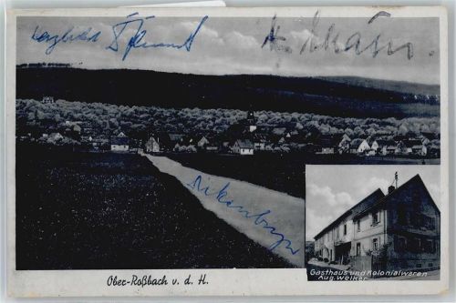35708 W6342 Oberroßbach , Dillkr - Gasthaus, Kolonialwaren Aug. Welker