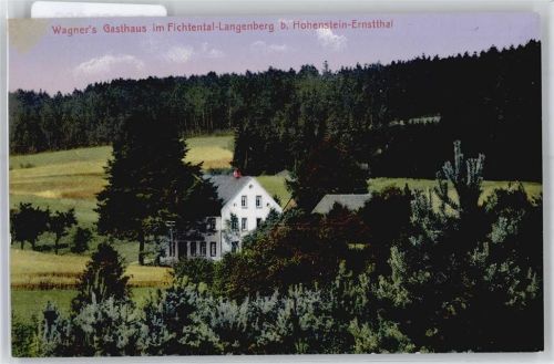 Hohenstein-Ernstthal Wagner´s Gasthaus im Fichtental-Langenberg, Landpoststempel
